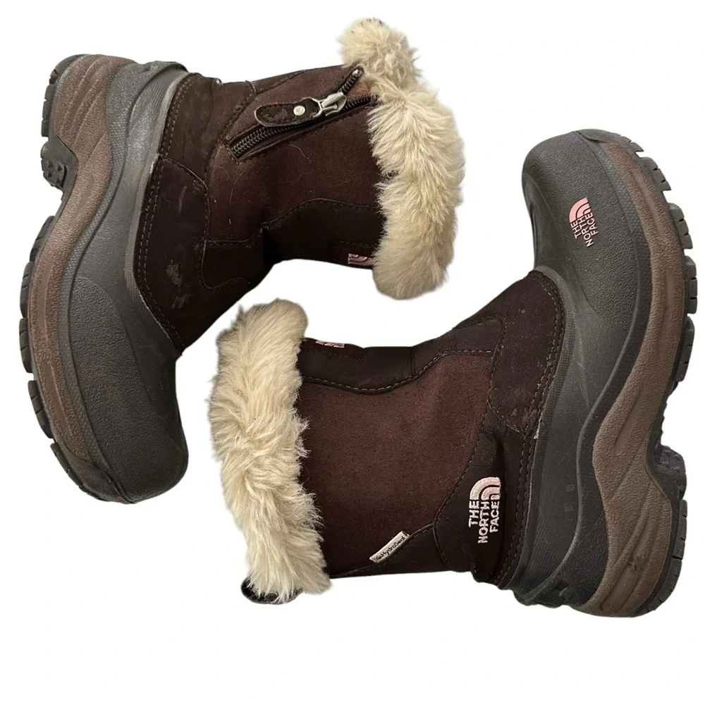 THE NORTH FACE GREENLAND ZIP BROWNIE BOOTS SIZE 4